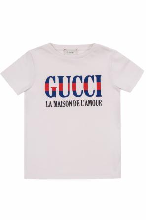 T-shirt with a print and logo, zdjęcie 1 T-shirt with a print and logo od Gucci Kids